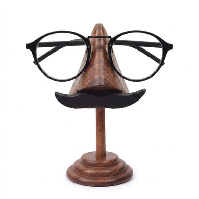 storeindya Handcrafted Rosewood Glasses Holder Stand - Wooden Eyeglass Holder for Sunglasses & Spectacles - Unique Aesthetic Gift Idea for Home & Office
