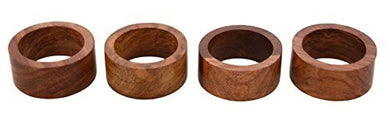 Dining Table Decoration Napkin Rings -Perfect for Parties Daily Use Handcrafted in Natural Wood-Set of 8 Rings