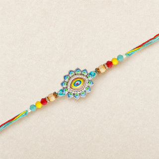 Premium Designer Evil Eye Rakhi for Brother – Rakhi Thread, Rakhi Bracelet, Traditional Raksha Bandhan Gift for Bhaiya