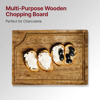 STORE INDYA Cutting Boards for Kitchen - Set of 3 Wooden Chopping Boards for Prep & Serving, Charcuterie, Butcher Block, Non Toxic Wood Cutting Boards – Large, Medium, Small – Gift Ready (Natural)