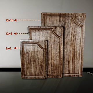 STORE INDYA Cutting Boards for Kitchen - Set of 3 Wooden Chopping Boards for Prep & Serving, Charcuterie Board, Butcher Block, Non Toxic Wood Cutting Boards – Large, Medium, Small – Gift Ready (Brown)