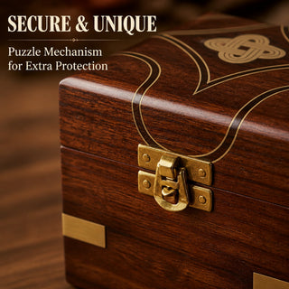 Store Indya Wooden Jewelry Box for Women, Vintage Necklace