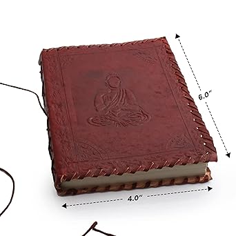 Premium Leather Diary 2022 – Handmade Leather Journal & Personal Organizer, Travel Notebook with Buddha Embossed Cover, Vintage Writing Diary for Men & Women, Refillable Rustic Notebook