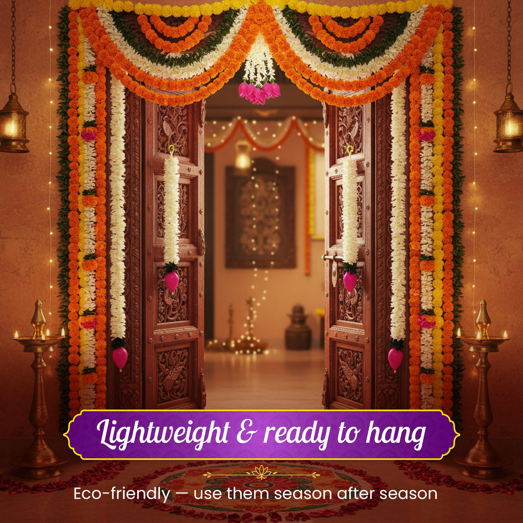 STORE INDYA Lotus Hanging Decoations, Set of 5