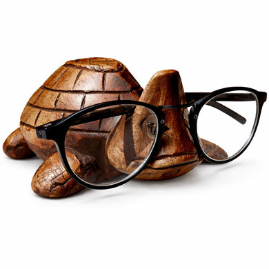 STORE INDYA Eyeglass Holder Stand/Wooden Spectacle Holder/Spectacle Stand/Eyeglass Holders for Desk/Desk Eyeglass Holder/Handmade Stand for Office Home Décor (Turtle)