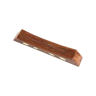 Handmade Organic Wood Incense Burner Holder with Storage Box-12x2x2.5