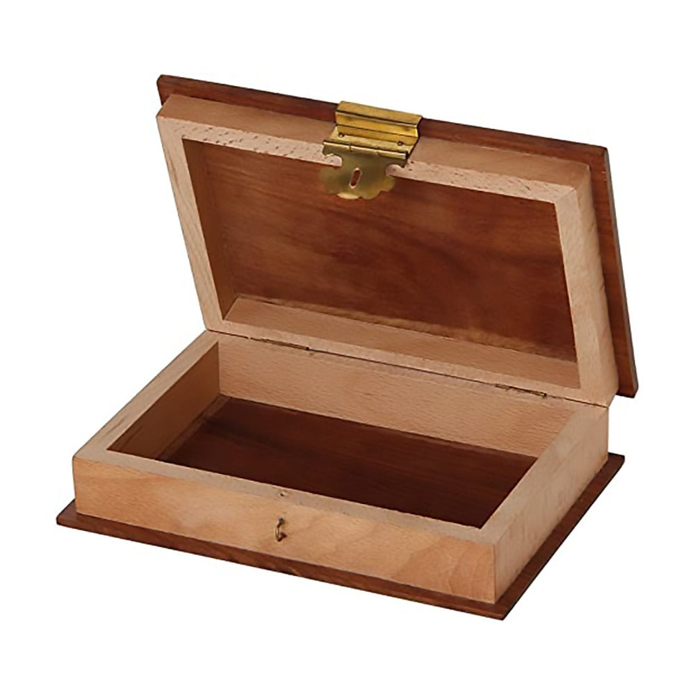 Handmade Wooden Keepsake Jewelery Organizer Box -(Brass Design)