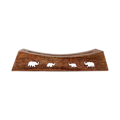 Handmade Organic Wood Incense Burner Holder with Storage Box-12x2x2.5