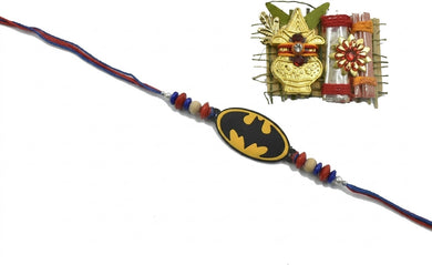 STORE INDYA Rakhi Set for Brother and Bhabhi - Traditional Bhaiya Bhabhi Rakhi for Bhai - Medium Size Raksha Bandhan Gift