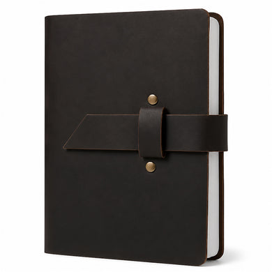 Handmade A6 Genuine Leather Journal-Refillable Ring Binder, Vintage Travel Organizer, and Writing Notebook for Men and Women-