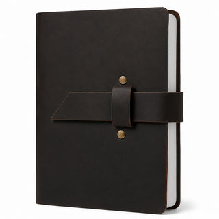 Handmade A6 Genuine Leather Journal-Refillable Ring Binder, Vintage Travel Organizer, and Writing Notebook for Men and Women-8x6 Inches