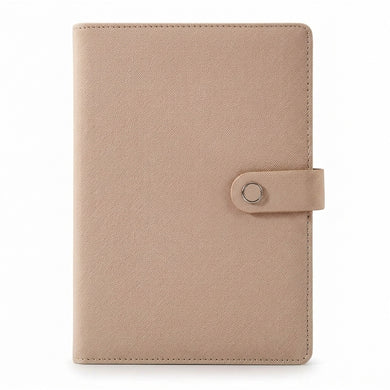 STORE INDYA A5 Leather Journal Refillable - 6-Ring Binder Notebook Planner, Vintage Hardcover Organizer for Men & Women, Lined Pages for Office Travel