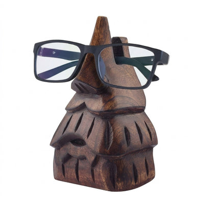 STORE INDYA Eyeglass Holder Stand/Wooden Spectacle Holder/Spectacle Stand/Eyeglass Holders for Desk/Desk Eyeglass Holder/Handmade Stand for Office Home Décor (Nose)