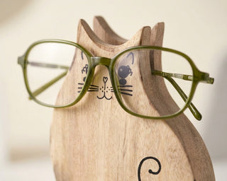 Storeindya Cat Themed Eyeglass Holder Stand - Decorative Glasses Stand for Cat Lovers, Spectacle Holder Home Décor Accessory,
