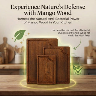 STORE INDYA Cutting Boards for Kitchen - Set of 3 Wooden Chopping Boards for Prep & Serving, Charcuterie Board, Butcher Block