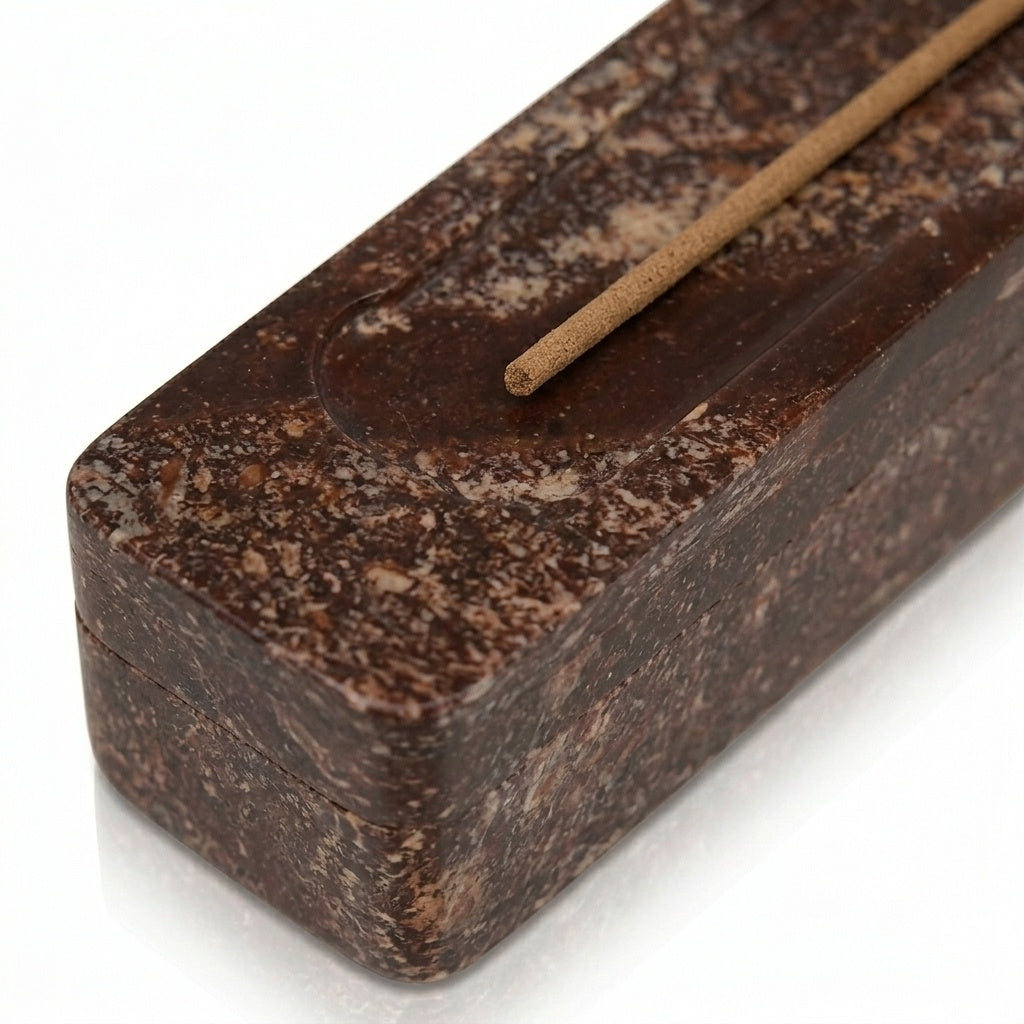 Storeindya Wooden Incense Holder with Ash Catcher - 12" Coffin Storage Box for Incense Sticks, Meditation & Home Decor for Be