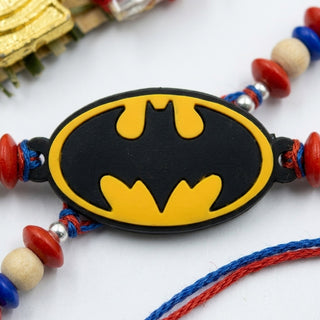STORE INDYA Rakhi Set for Brother and Bhabhi - Traditional Bhaiya Bhabhi Rakhi for Bhai - Medium Size Raksha Bandhan Gift