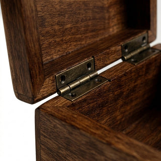 STOREINDYA Wooden Handmade Treasure Chest Box - Antique Jewelry Keepsake Storage with Elephant Design, Lock & Trinket Holder for Watches & Accessories
