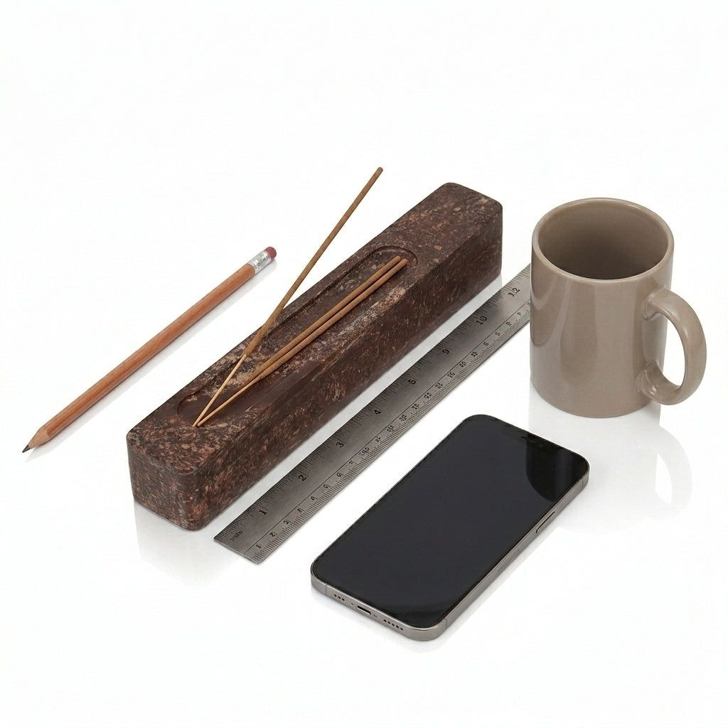 Storeindya Wooden Incense Holder with Ash Catcher - 12" Coffin Storage Box for Incense Sticks, Meditation & Home Decor for Be