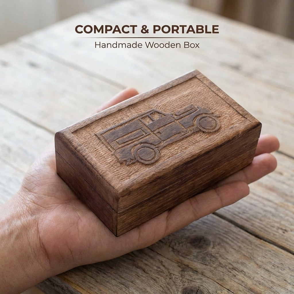 STORE INDYA storeindya, Handmade Wooden Jewelry Box - Keepsake Box - Storage Organizer - Multipurpose Box - Treasure Chest -