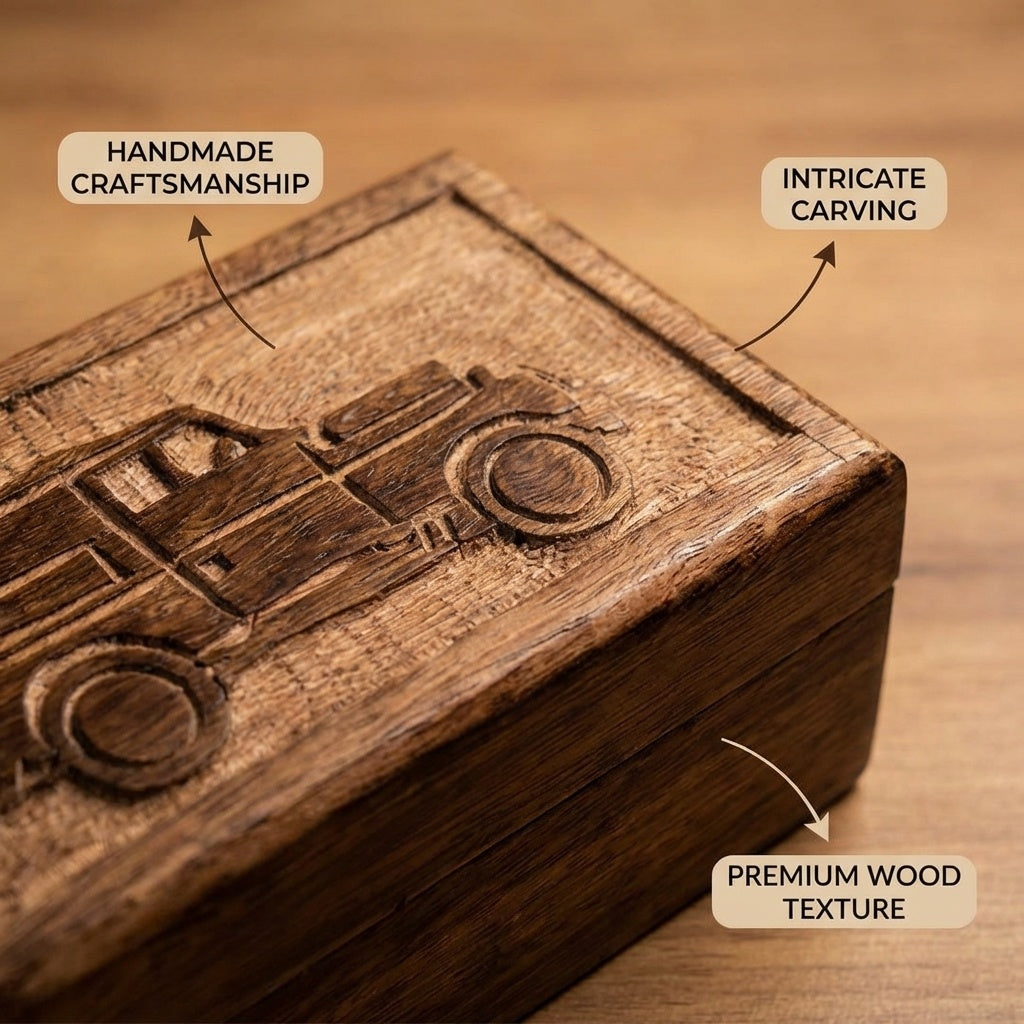 STORE INDYA storeindya, Handmade Wooden Jewelry Box - Keepsake Box - Storage Organizer - Multipurpose Box - Treasure Chest - 