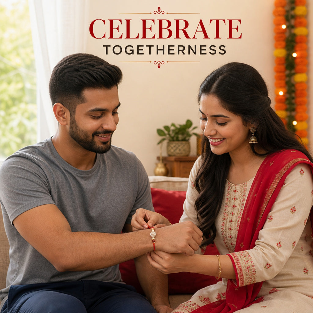 Designer Red Bead Rakhi for Brother – Rakhi Bracelet & Traditional Raksha Bandhan Gift Set for Bhaiya | Premium Raksha Bandhan Rakhi Gift