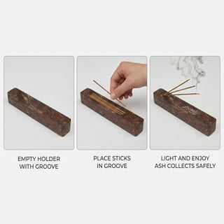 Storeindya Wooden Incense Holder with Ash Catcher - 12" Coffin Storage Box for Incense Sticks, Meditation & Home Decor for Be