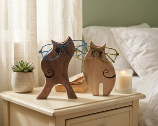 Storeindya Cat Themed Eyeglass Holder Stand - Decorative Glasses Stand for Cat Lovers, Spectacle Holder Home Décor Accessory,