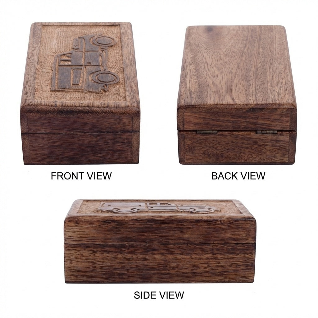 STORE INDYA storeindya, Handmade Wooden Jewelry Box - Keepsake Box - Storage Organizer - Multipurpose Box - Treasure Chest -