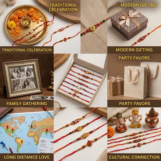 STORE INDYA Rakhi Set for Brother - 12 Designer Rakhi Thread Collection for Raksha Bandhan | Traditional Indian Rakhi Gift Set for Bhaiya Bhatija