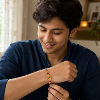 Premium Designer BRO Rakhi for Brother – Rakhi Thread, Rakhi Bracelet, Traditional Raksha Bandhan Gift for Bhaiya