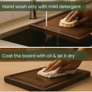 STORE INDYA Cutting Boards for Kitchen - Set of 3 Wooden Chopping Boards for Prep & Serving, Charcuterie Board, Butcher Block