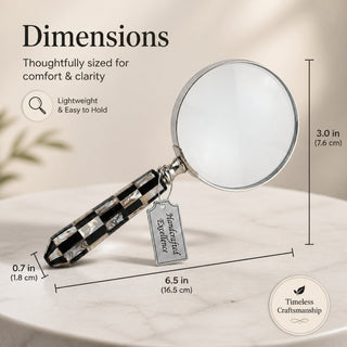 Store Indya Magnifying Glass Reading Lens Pearl Handle 4" Dia