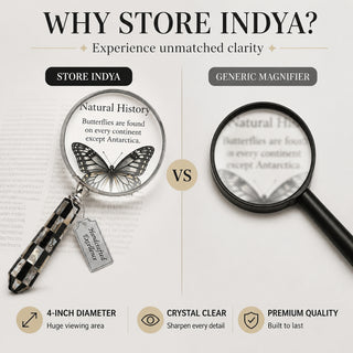 Store Indya Magnifying Glass Reading Lens Pearl Handle 4" Dia