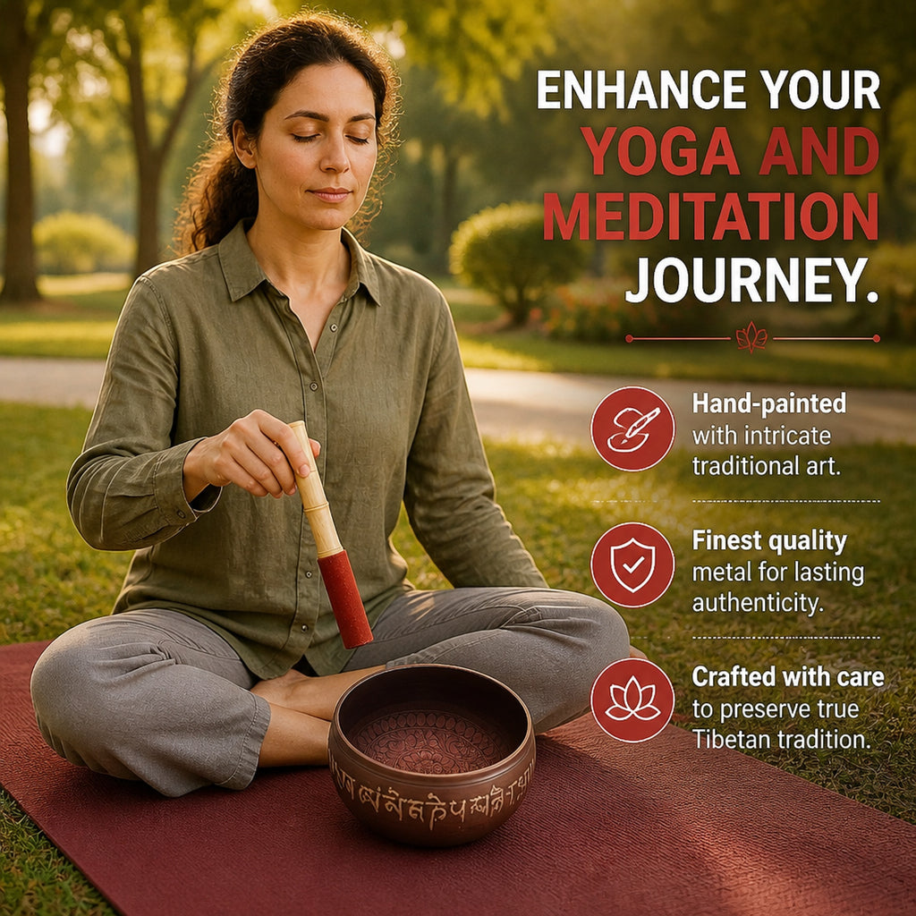 Store Indya handcrafted Tibetan Singing Bowl, 7" Chakra Healing Meditation