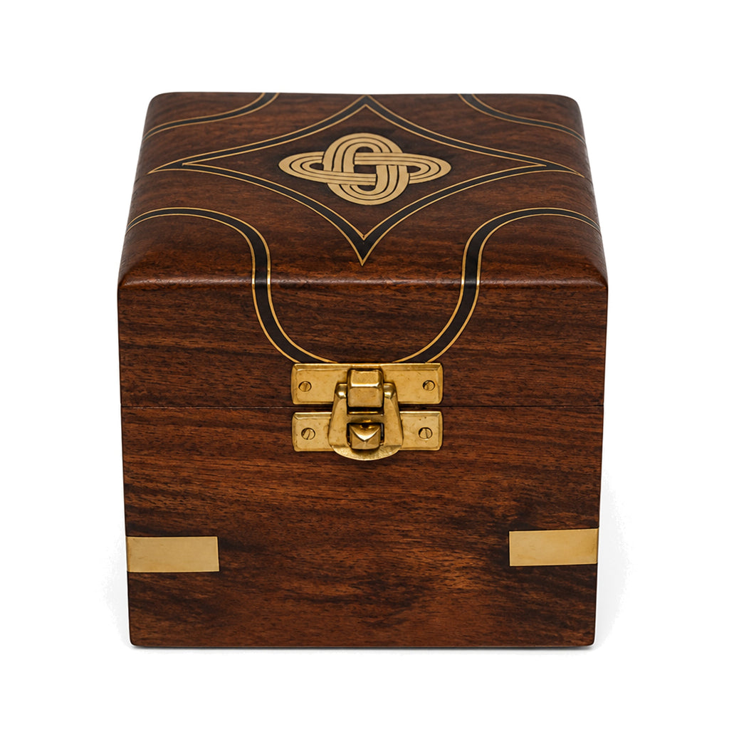 Store Indya Wooden Jewelry Box for Women, Vintage Necklace