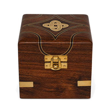 Store Indya Wooden Jewelry Box for Women, Vintage Necklace