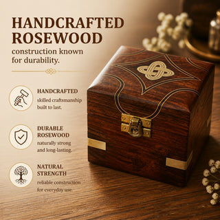 Store Indya Wooden Jewelry Box for Women, Vintage Necklace