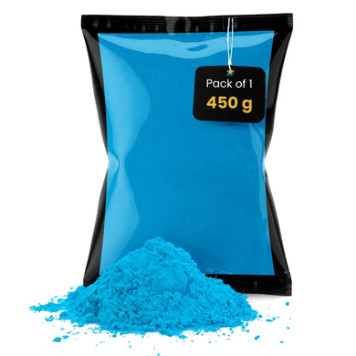 Store Indya Organic Rangoli Color Powder, Sky Blue, Non-Toxic, 450g