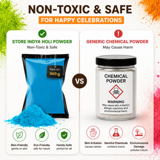 Store Indya Rangoli Color Powder Organic Non-Toxic 900g Blue