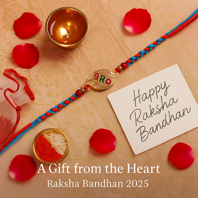 Premium Designer BRO Rakhi for Brother – Rakhi Thread, Rakhi Bracelet, Traditional Raksha Bandhan Gift for Bhaiya