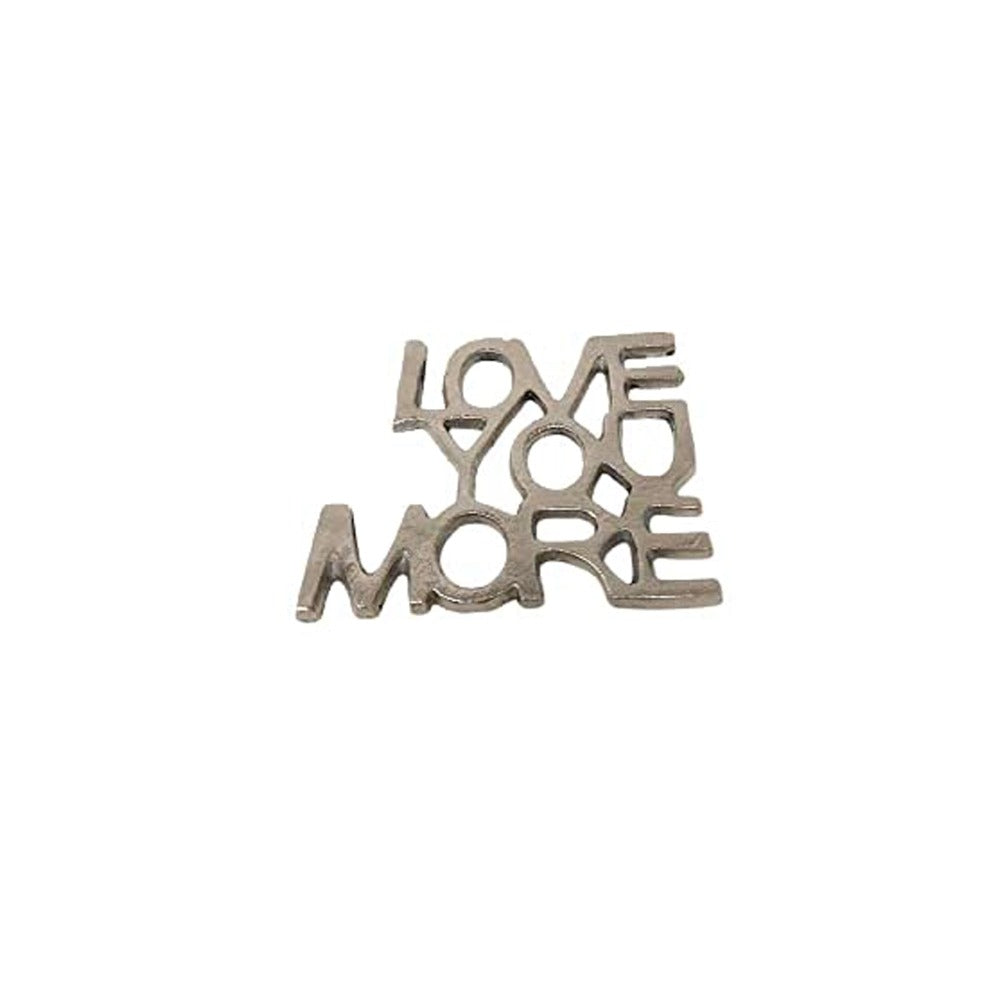 Nickle Plated Aluminium Casted 'Love You More' Coaster