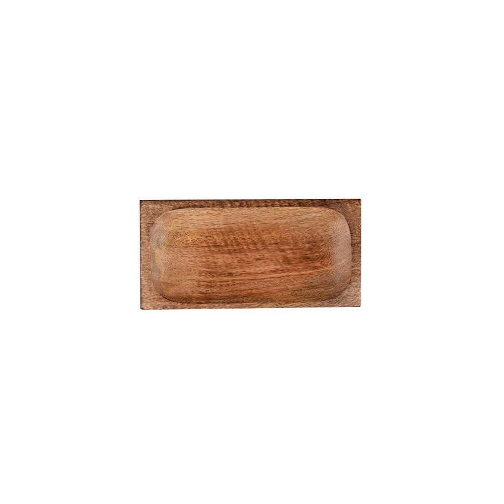Rectangular Wooden Serving Platter with Country Style Accessories-Fruit Snack Tray Dish