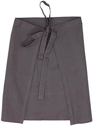 Grey Waist Aprons with Pockets for Women Kitchen Accessories