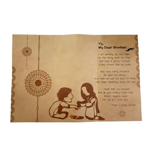 Raksha Bandhan Rakhi for Brother with Greeting Card - Set of 2 (Ganesh on Lotus)
