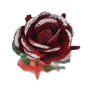 Metal Red Rose Artificial Flower-Forever Rose in Heart Shape Wall Hanging with Luxury Gift Box