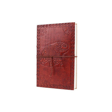 Handmade Eco-Friendly Leather Journal-Compact Travel Diary for Men and Women(King of Elephant Collection)