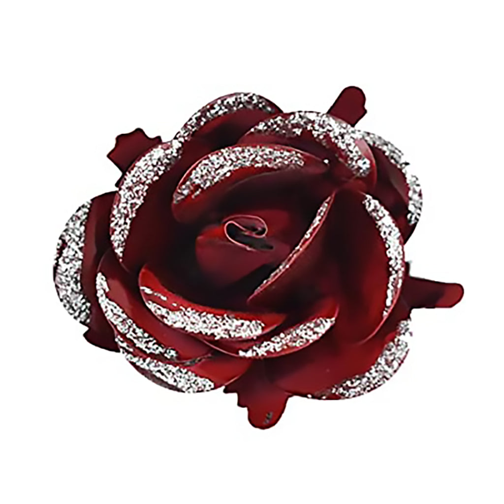 Metal Red Rose Artificial Flower-Forever Rose in Heart Shape Wall Hanging with Luxury Gift Box