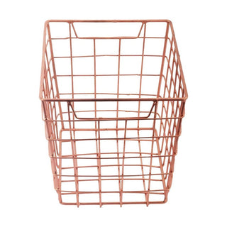 Large Wire Mesh Baskets for Storage Pantry Organization-Flower Girl Baskets, Stackable Bins-Thanksgiving Gifts(Copper Cube Collection)
