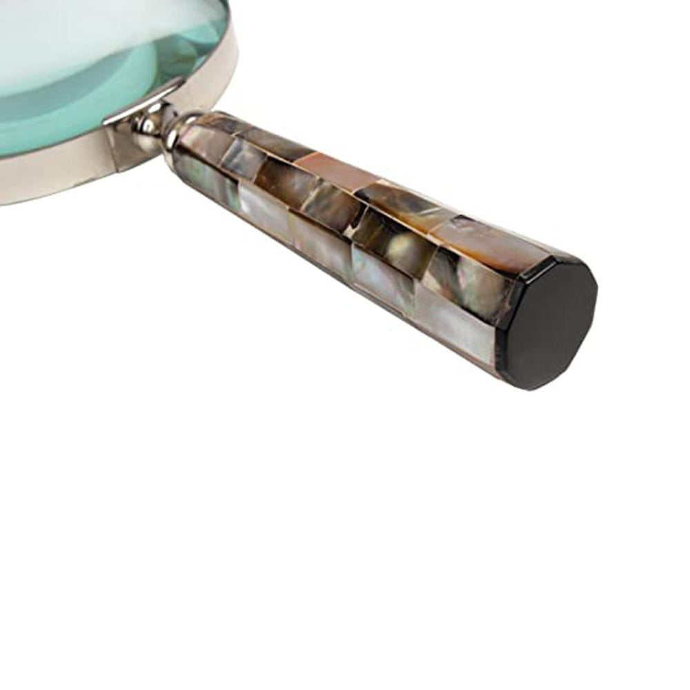 Handheld Magnifier with Handcrafted Sturdy Resin Handle